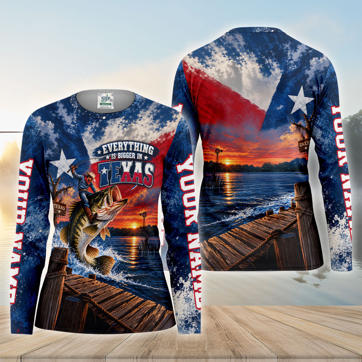 Everything Is Bigger In Texas Bass Fishing UPF Shirt, Womens Fishing Shirt, Fishing Apparel