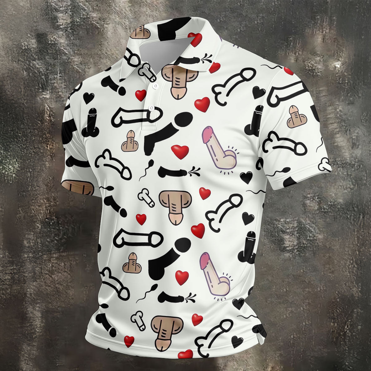 Adult Humor LGBT Pride Men's Funny Golf Shirts, Gay Pride Month Celebrate Golf Shirts For Men