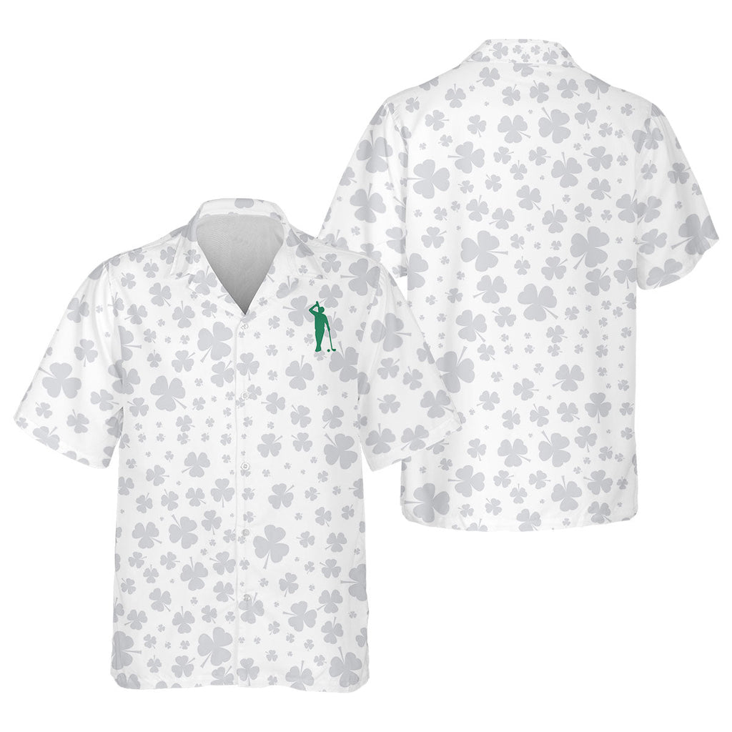 Shamrock Golf Polo ShirtMens Golf Shirt, St Patrick's Day Golf Shirt, Gift For Golfer