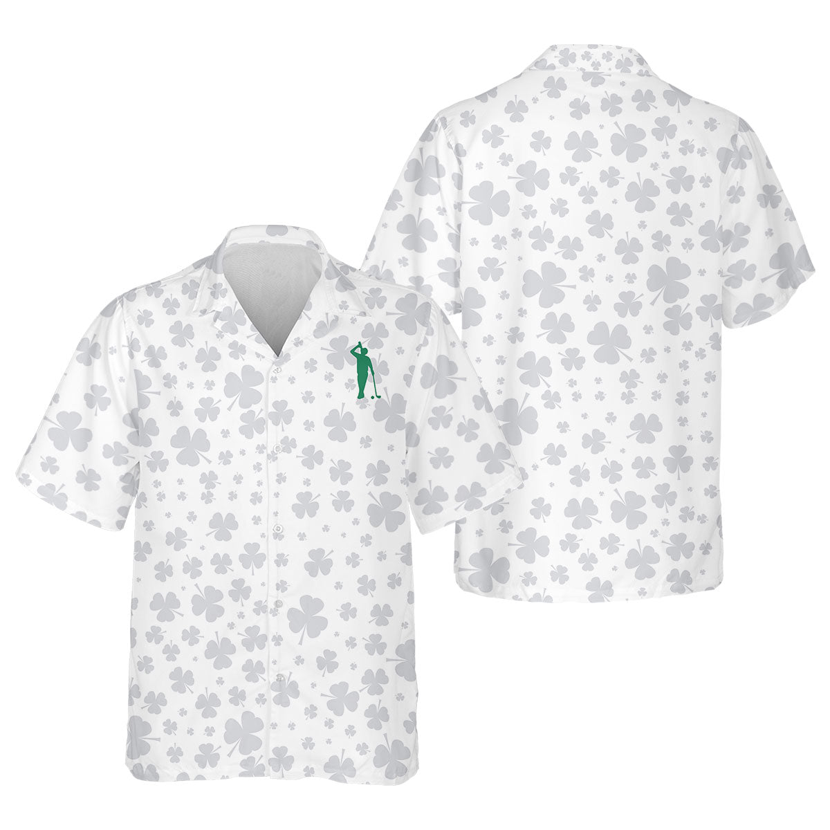 Shamrock Golf Polo ShirtMens Golf Shirt, St Patrick's Day Golf Shirt, Gift For Golfer