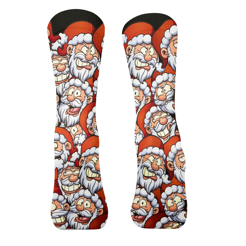 Santa Claus Face Funny Golf Socks, Golf Gift Ideas, Golfing Accessories, Christmas Golf Gift