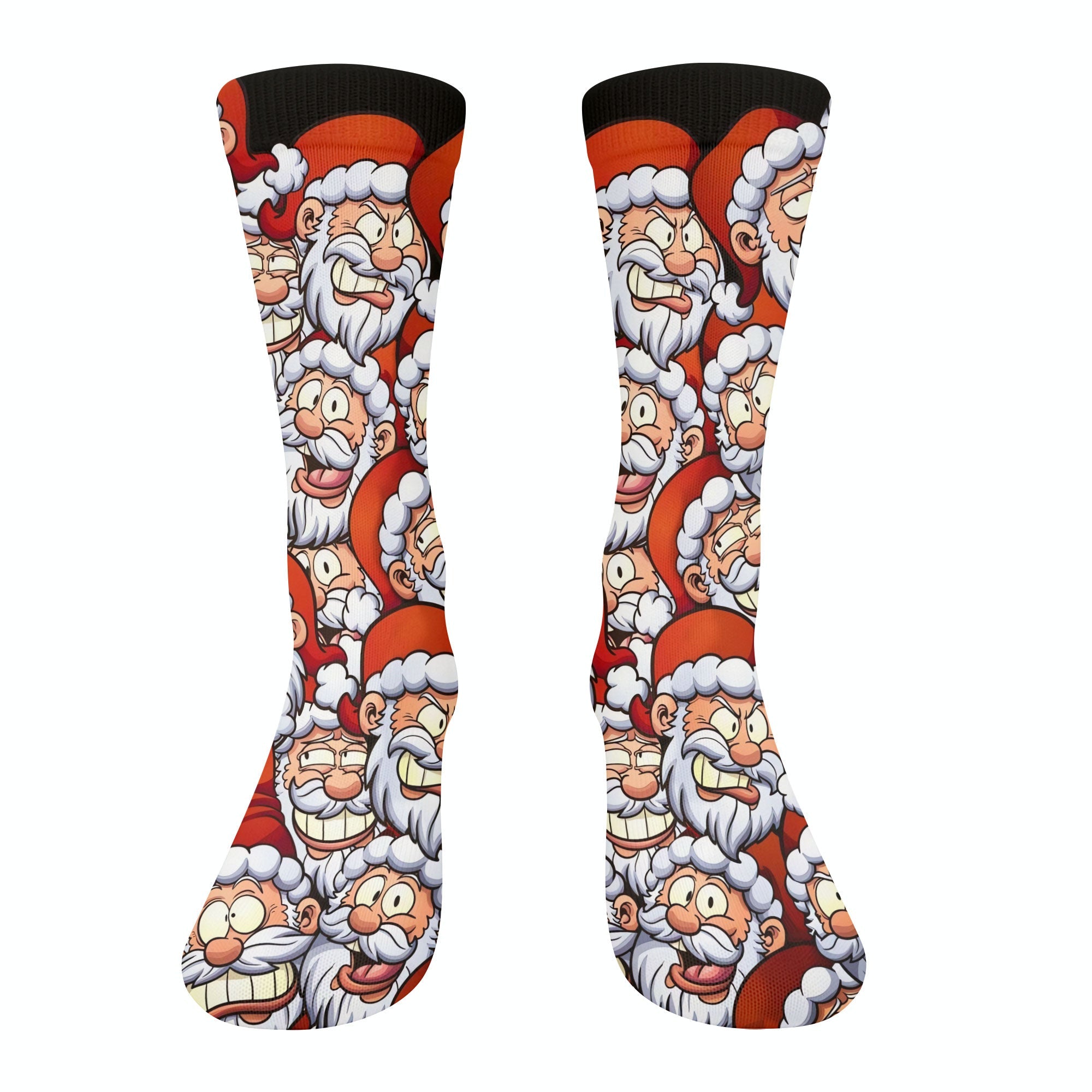 Santa Claus Face Funny Golf Socks, Golf Gift Ideas, Golfing Accessories, Christmas Golf Gift