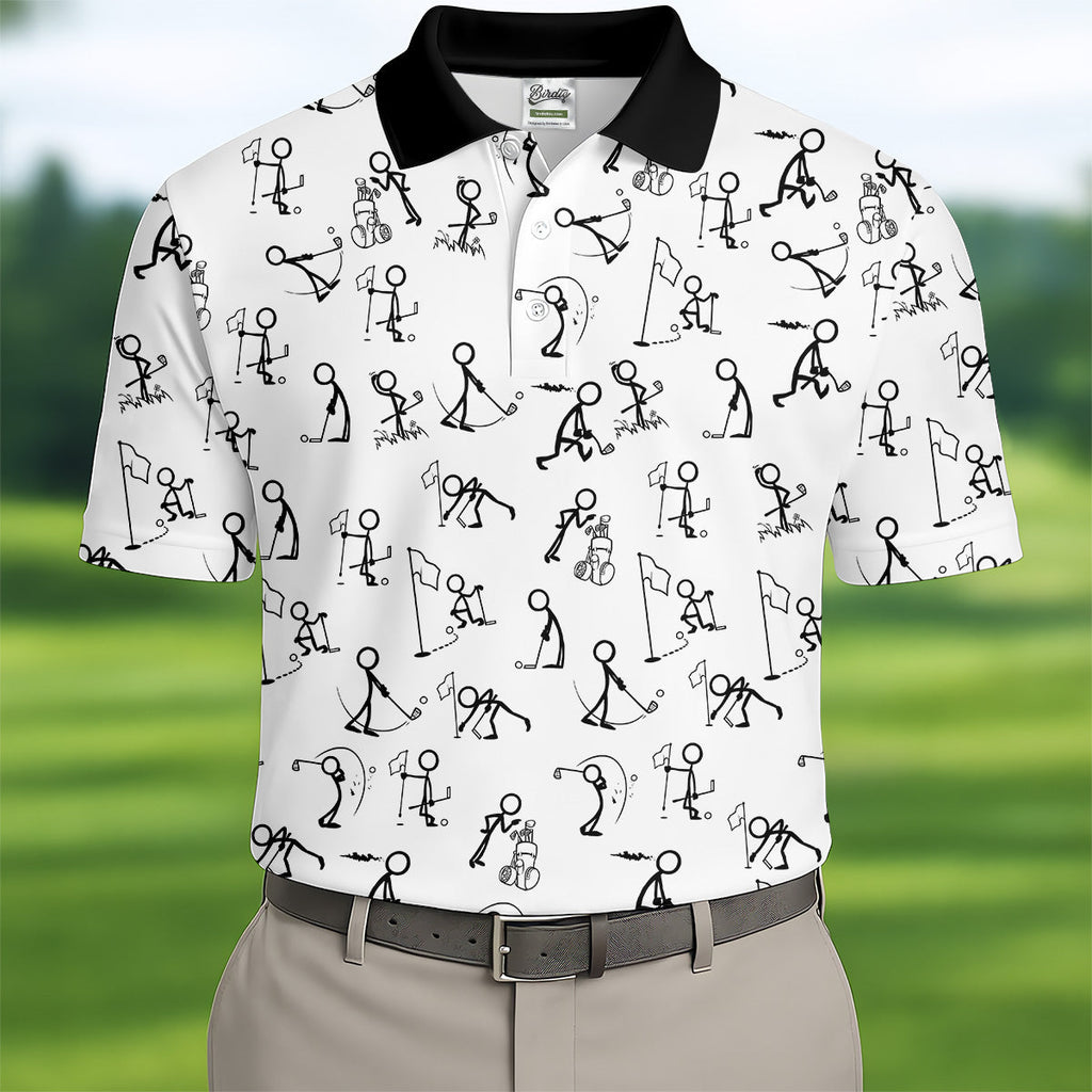Personalized Mens Fun Golf Polos, Mens Funny Golf Shirts, Golf Gift Ideas For Him, Matching Golf Shirts