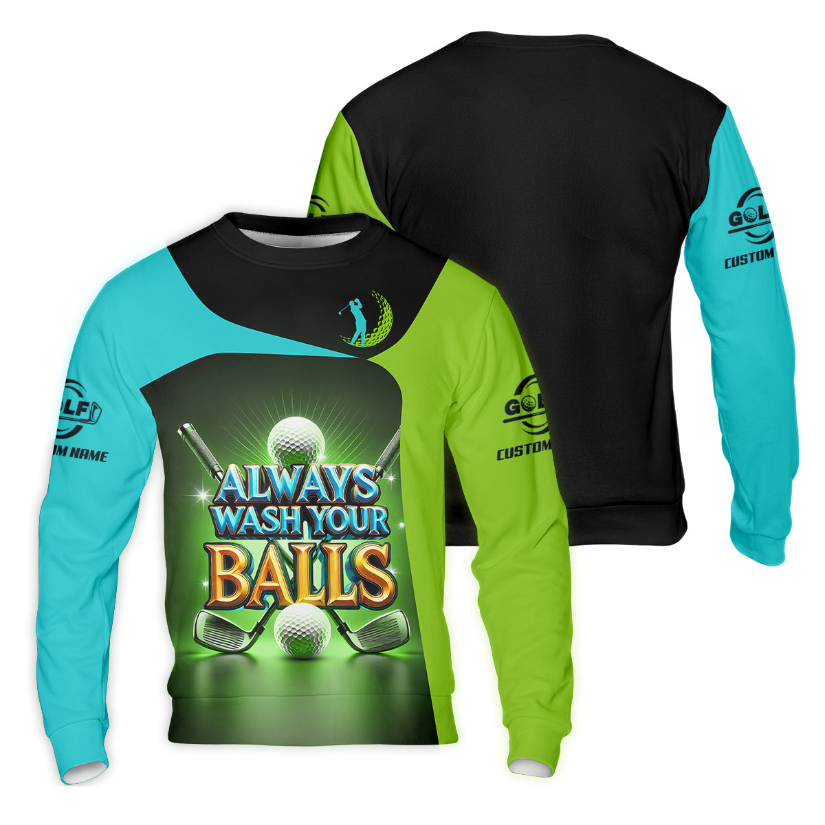 Always Wash Your Balls Custom Golf Polo ShirtFunny Golf Shirt, Mens Golf Gift
