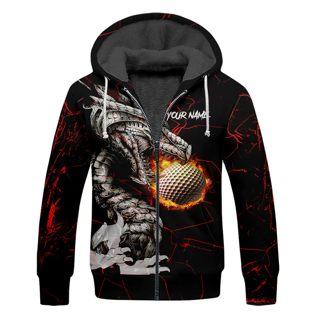 Flaming Dragon Custom Golf Polo ShirtDad Golf Gift, Golf Lover Gifts