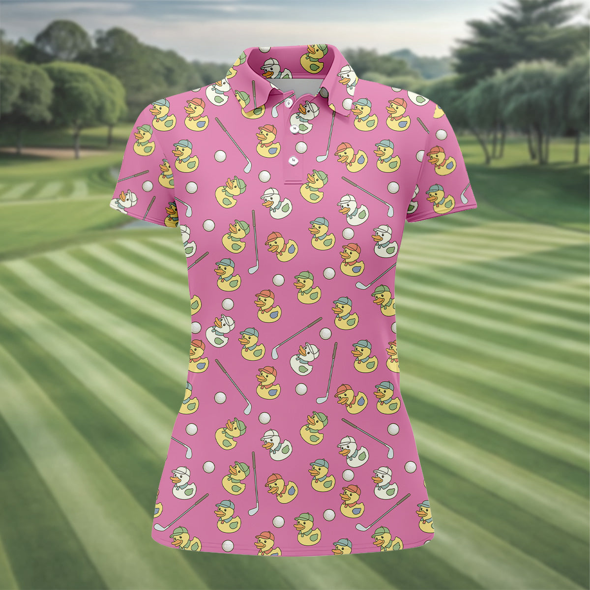 Funny Duck Golf Polo Shirt, Ladies Sleeveless Tops, Ladies Golf Shirts, Golfing Apparel
