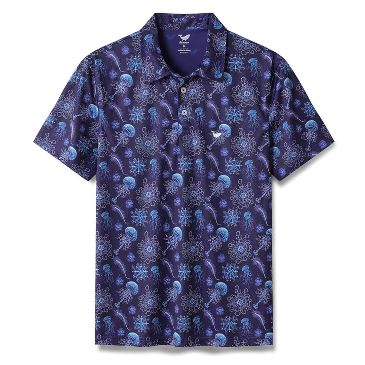 Luminocean Men's Golf Polo Shirt, Funny Golf Shirt, Gift For Golfers