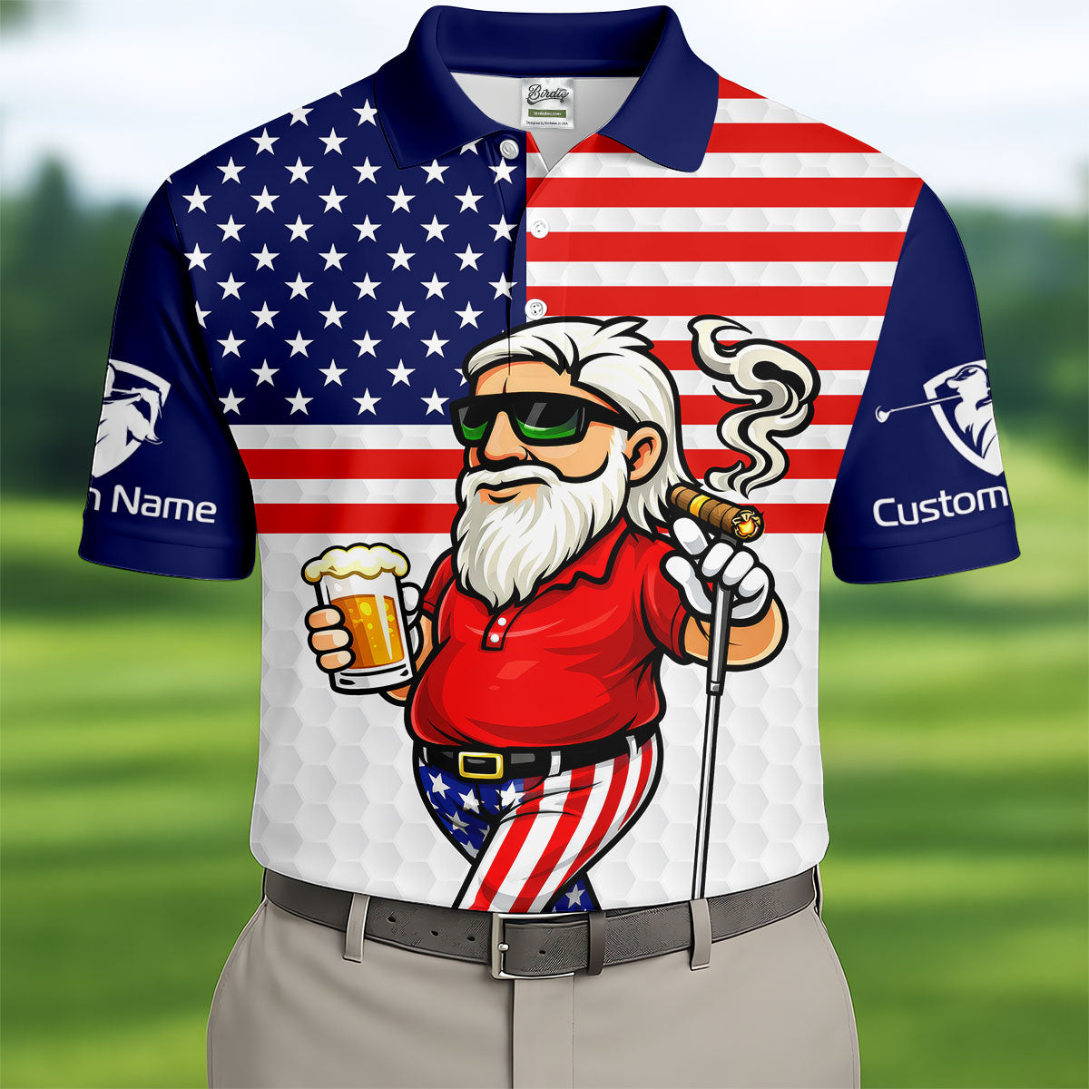 Real Grandpas Play Golf Father's Day 4th Of July Golf Shirt, 250 Years Polo Shirts For Men