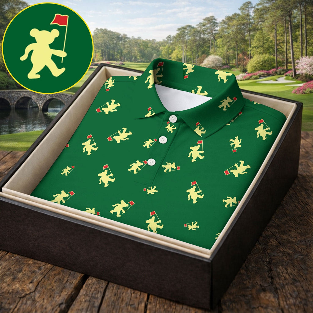 Dancing Bear Golf Tournament Shirt, Golf Shirts For Men, Polo Shirts For Men, Golf Gift For Men