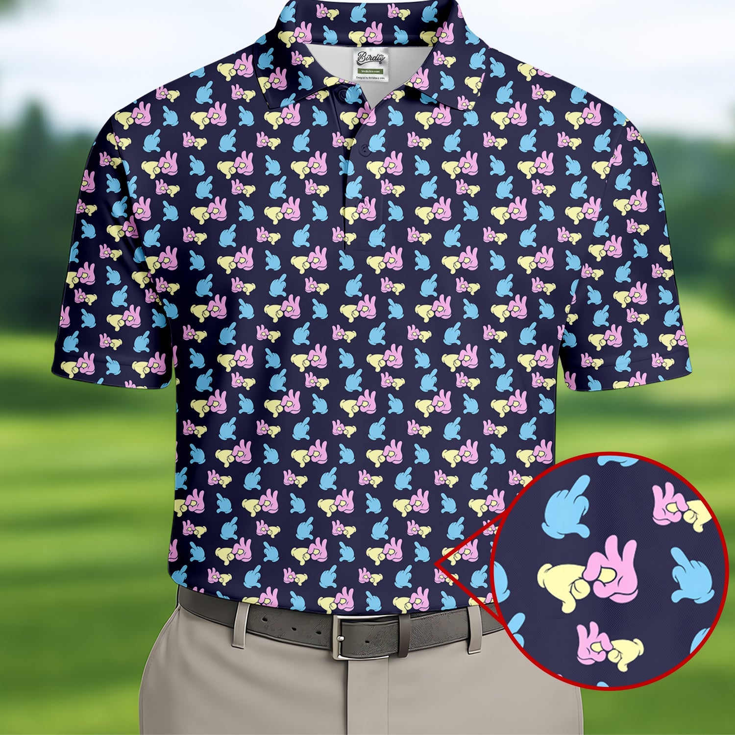 Dirty Funny Hand Golf Tops For Men, Fun Golf Shirts For Men, Valentines Golf Gift, Golf Shirts For Men