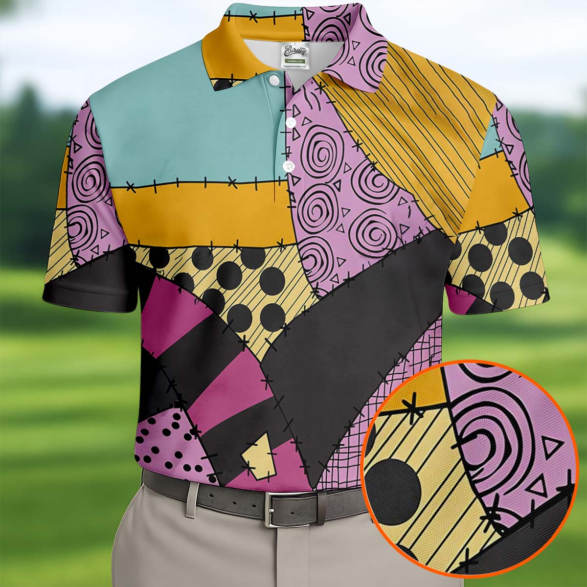 Pumpkin Queen Horror Cosplay Halloween Golf Shirt, Men's Funny Golf Shirts, Polo Shirts For Men