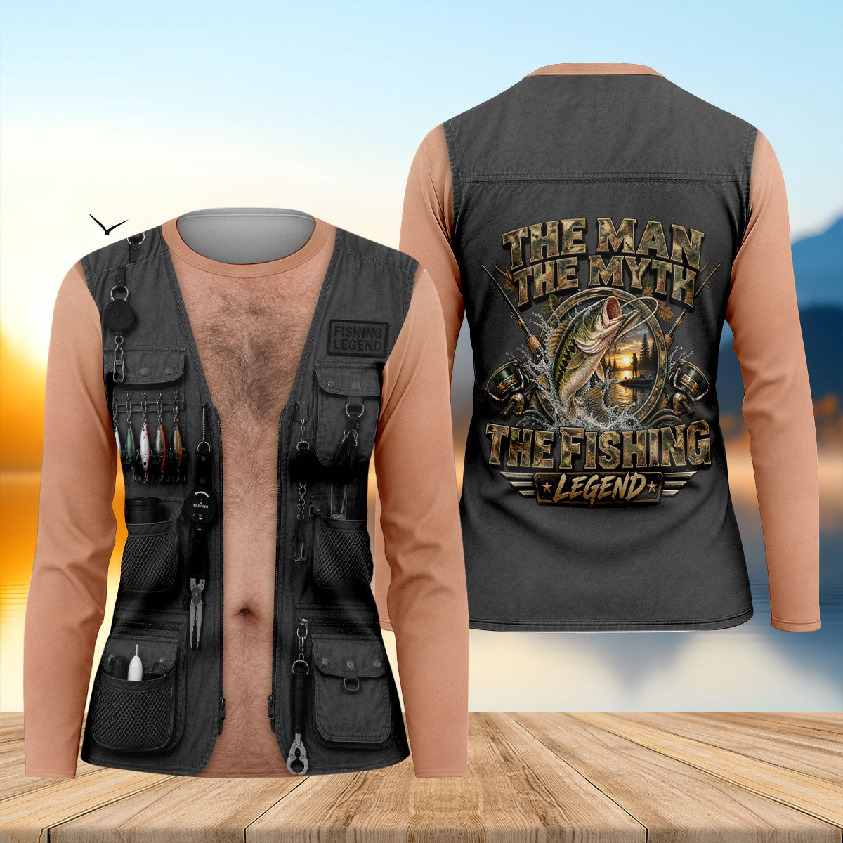 The Man The Myth The Fishing Legend UPF Shirt, Womens Fishing Shirt, Fishing Shirts