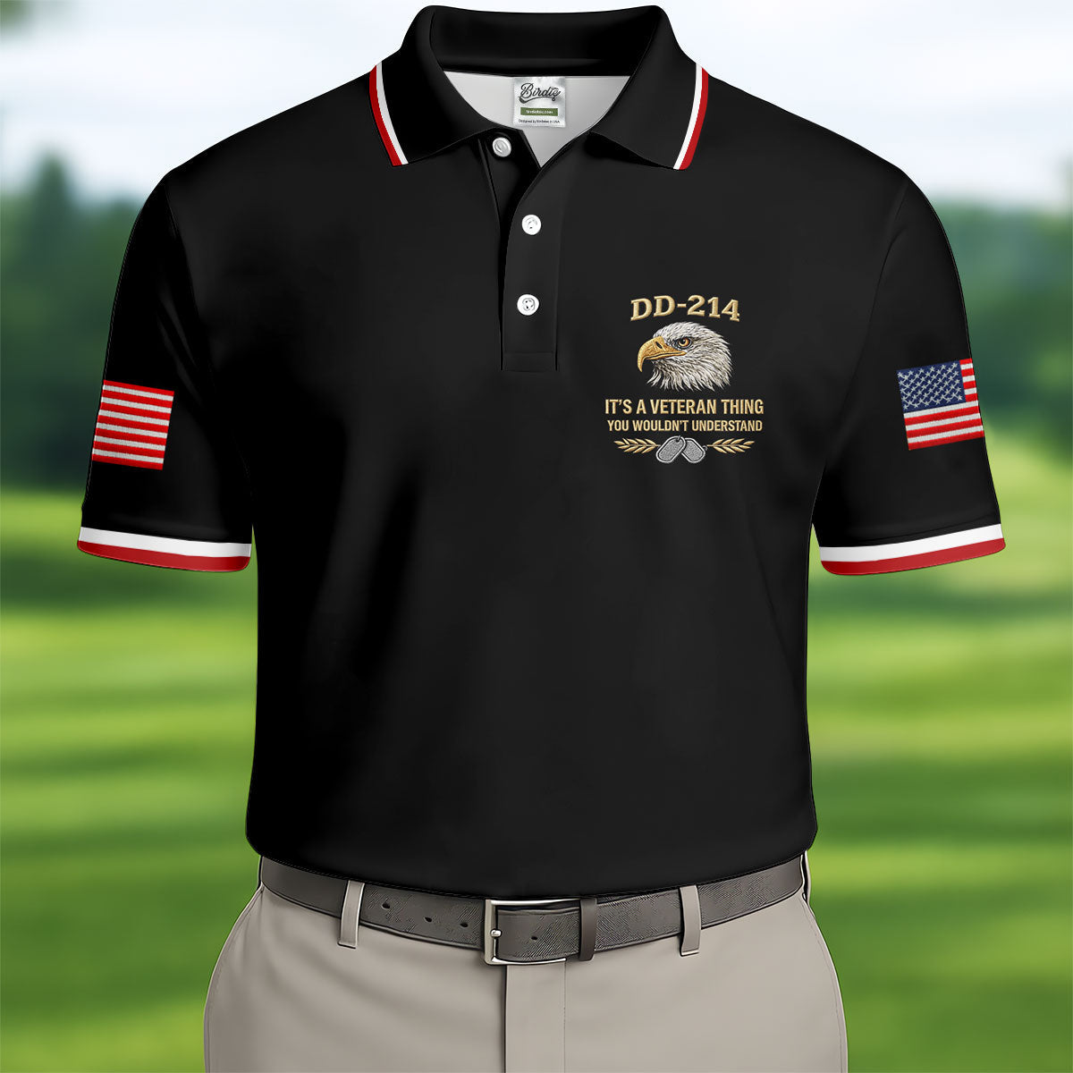 DD 214 Veteran Memorial Patriotic 4th Of July Golf Shirt, 250 Years Polo Shirts For Men