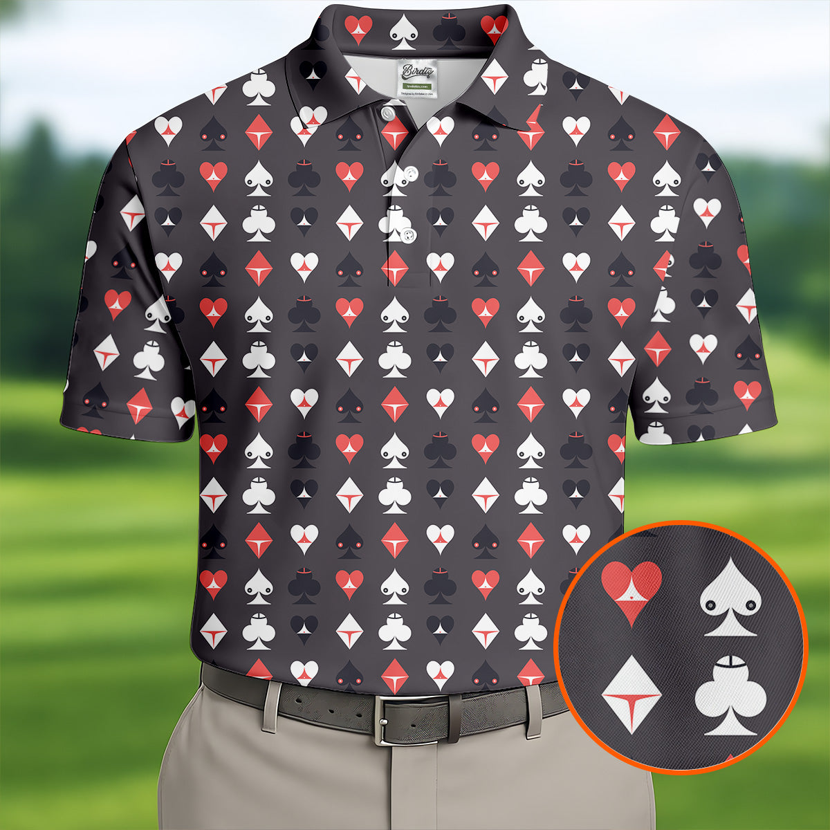 Casino Royale Dirty Funny Golf Tops For Men, Fun Golf Shirts For Men, Valentines Golf Gift, Polo ShirtFor Men
