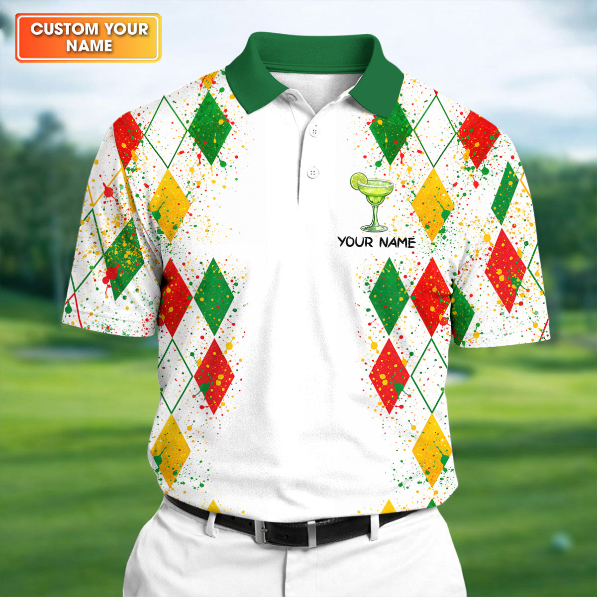 Swing Swear Drink Repeat Margarita Cocktail Cinco De Mayo Celebration Fiesta Themed Golf Shirts For Men