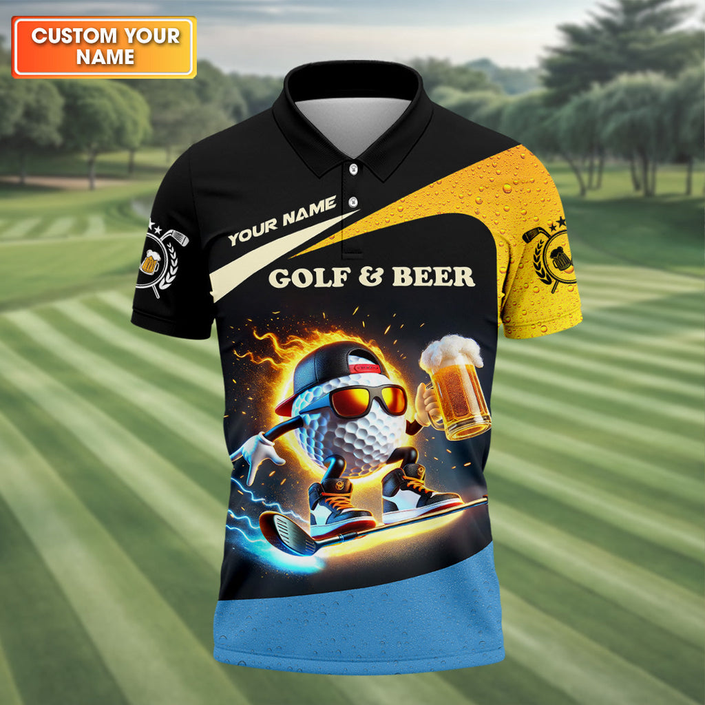 My Drinking Team Has A Golfing Problem Funny Golf Polo ShirtGift For Golfers, Team Golf Shirts