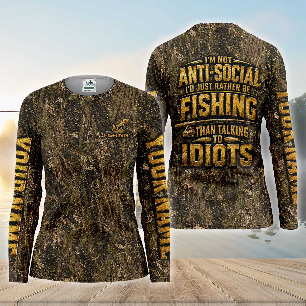 Rather Be Fishing Than Talking To Idiots UPF Shirt, Fishing Shirt For Women, Womens Fishing Shirt