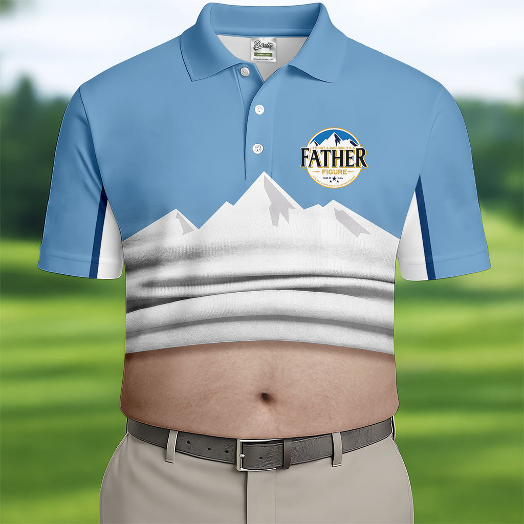 It's Not A Dad Bod It's A Father Figure Men's Funny Golf Polo Shirts, Father's Day Golf Shirt, Golf Gift For Dad