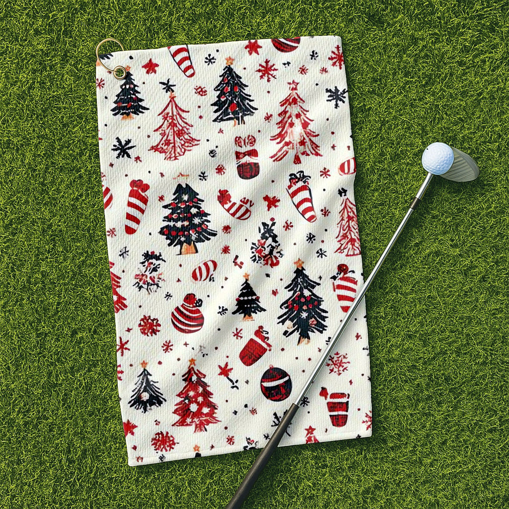 Candy Canes Christmas Golf Towels, Funny Golf Towels Christmas Golf Gift, Golfing Accessories