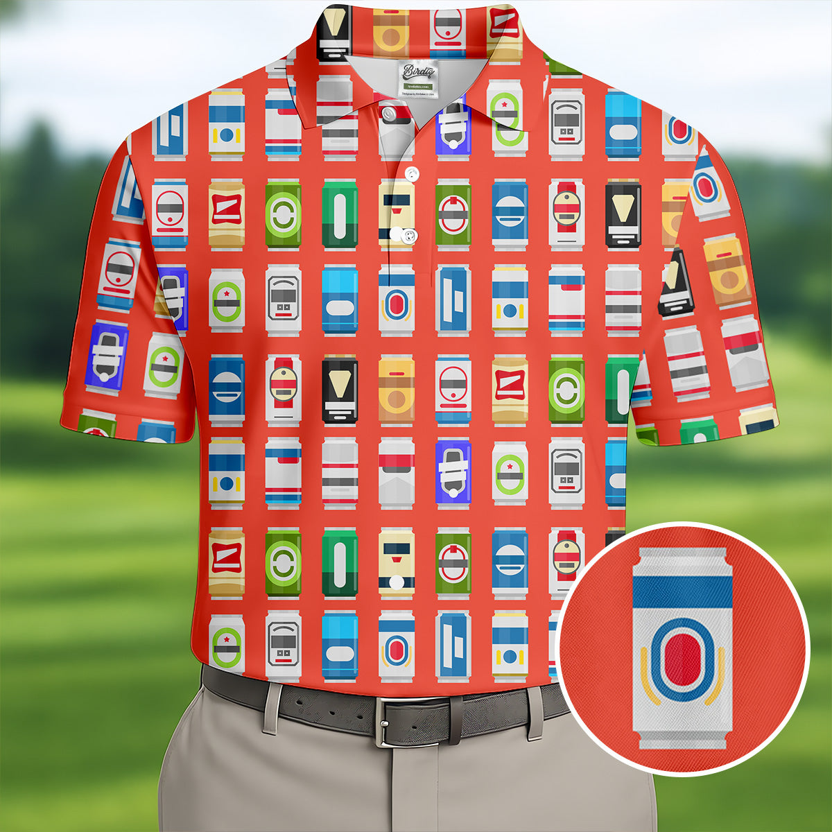 Famous Beer Can Golf Shirt, Golf And Beer Polo Shirts For Men, Golf Shirts For Men, Golfing Apparel