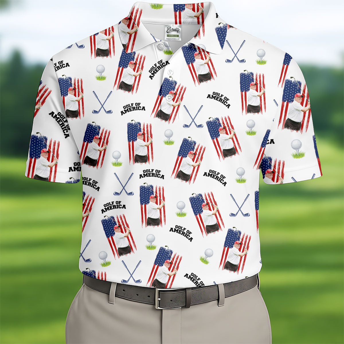 Golf Of America Patriotic Golf Shirt, Men's Funny Golf Shirts, 250 Years 4th Of July Golf Shirts For Men