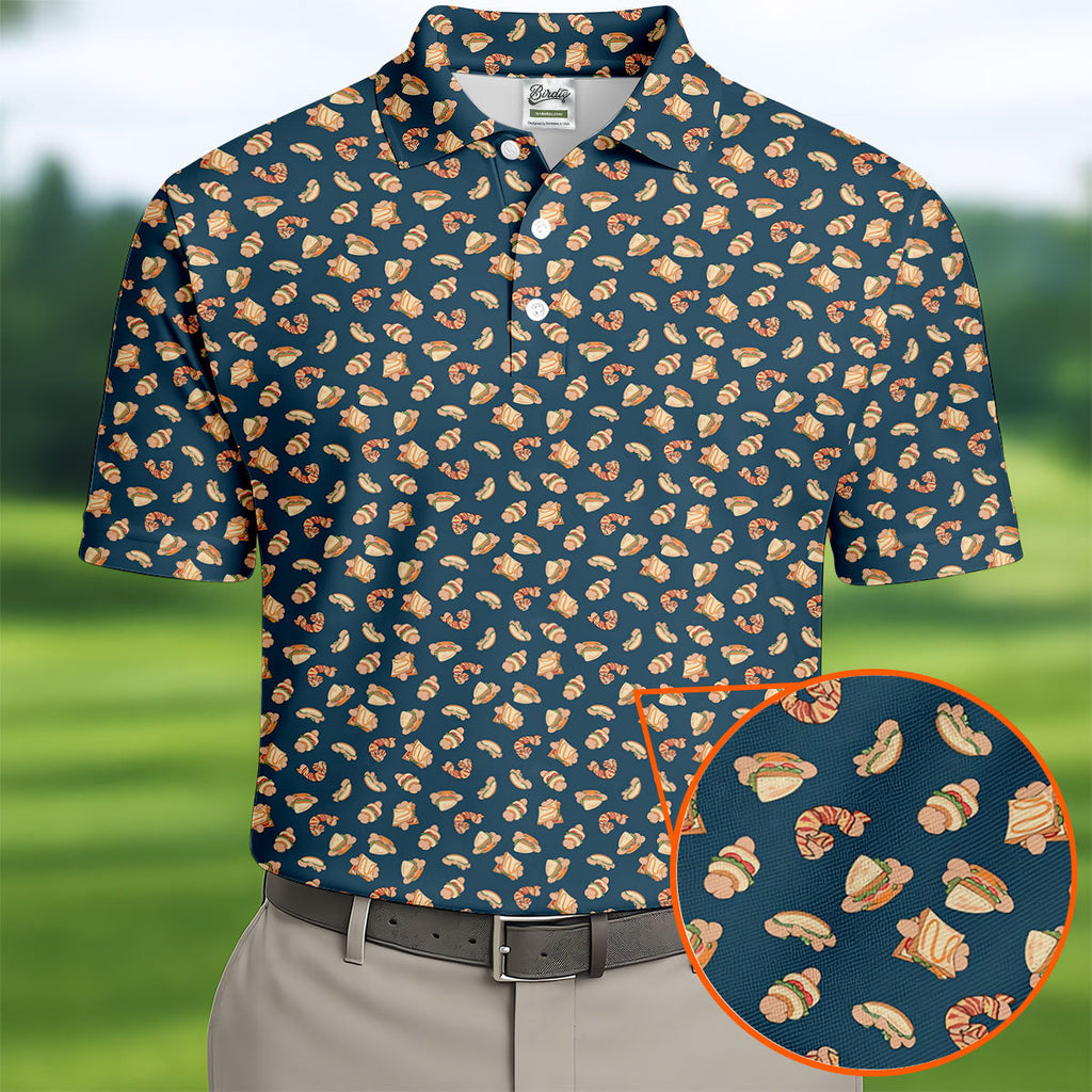 Dirty Funny Breakfast Golf Tops For Men, Valentine Golf Gift, Polo Shirts For Men, Golf Gift For Men