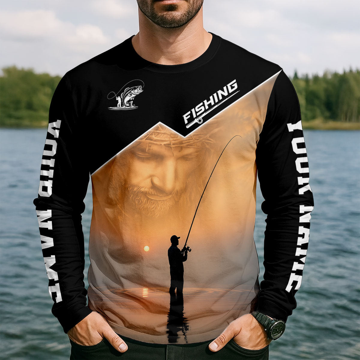 Go To Church Others Go Fishing And Think About God Fishing UPF Shirt, Mens Fishing Shirt