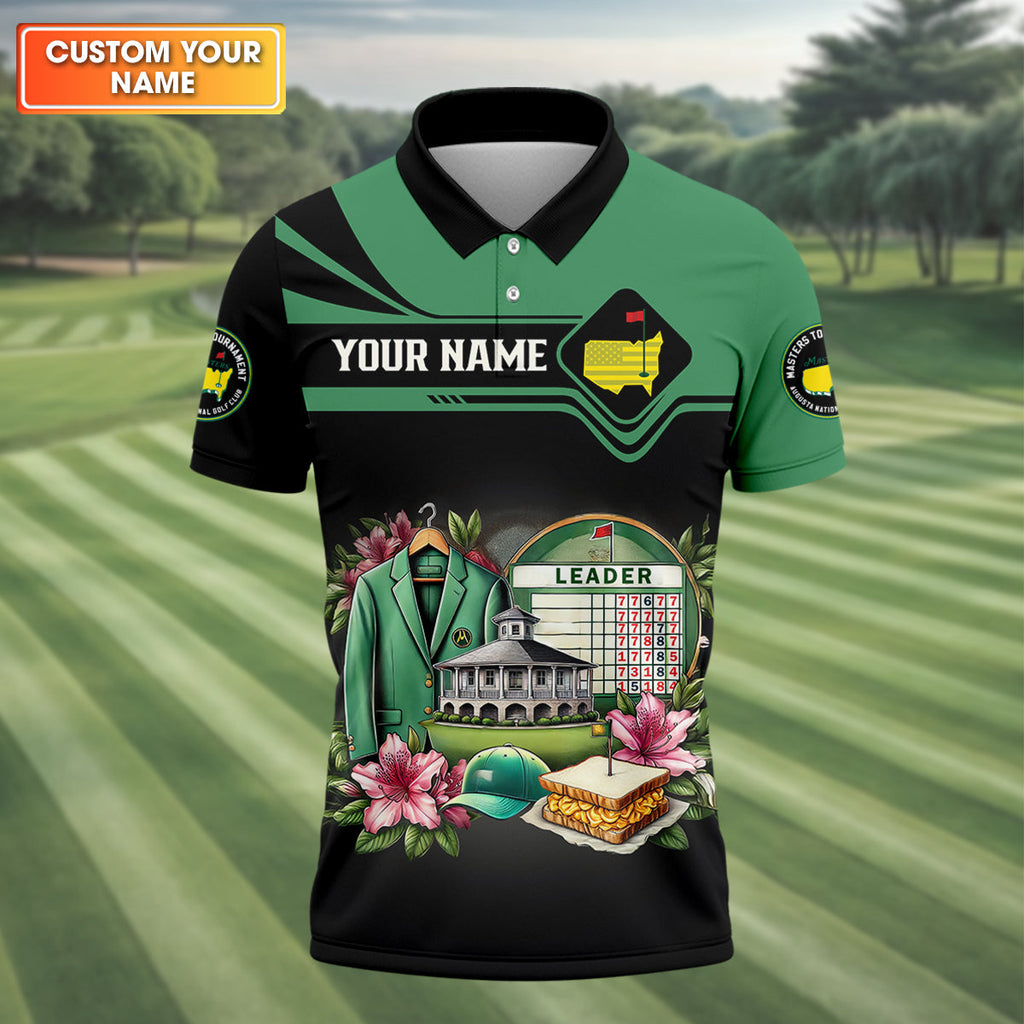Augusta Golf Tournament Custom Men's Golf Polo Shirt, Funny Golf Shirt, Gift For Golf Lovers