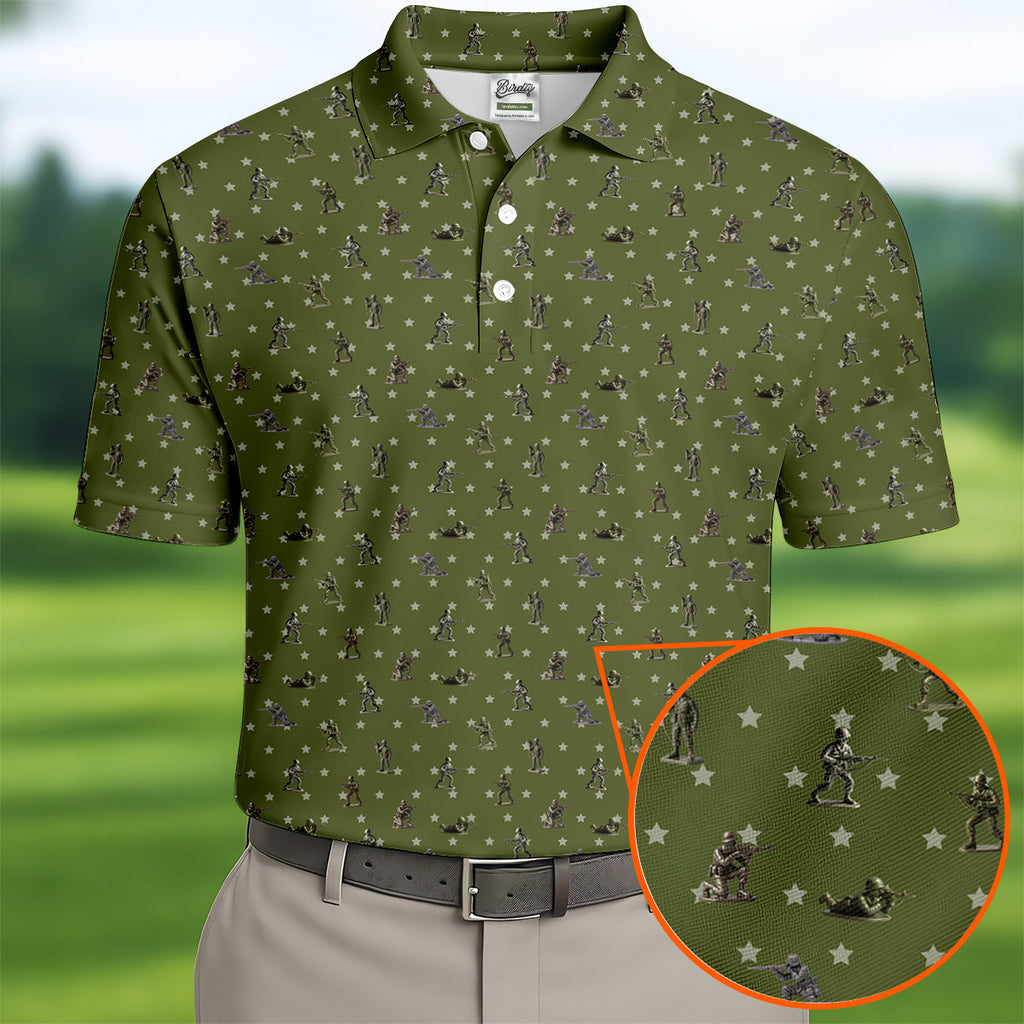 Veteran Green Golf Tops For Men, Polo Shirts For Men, Gift For Veteran, Veterans Day Gift
