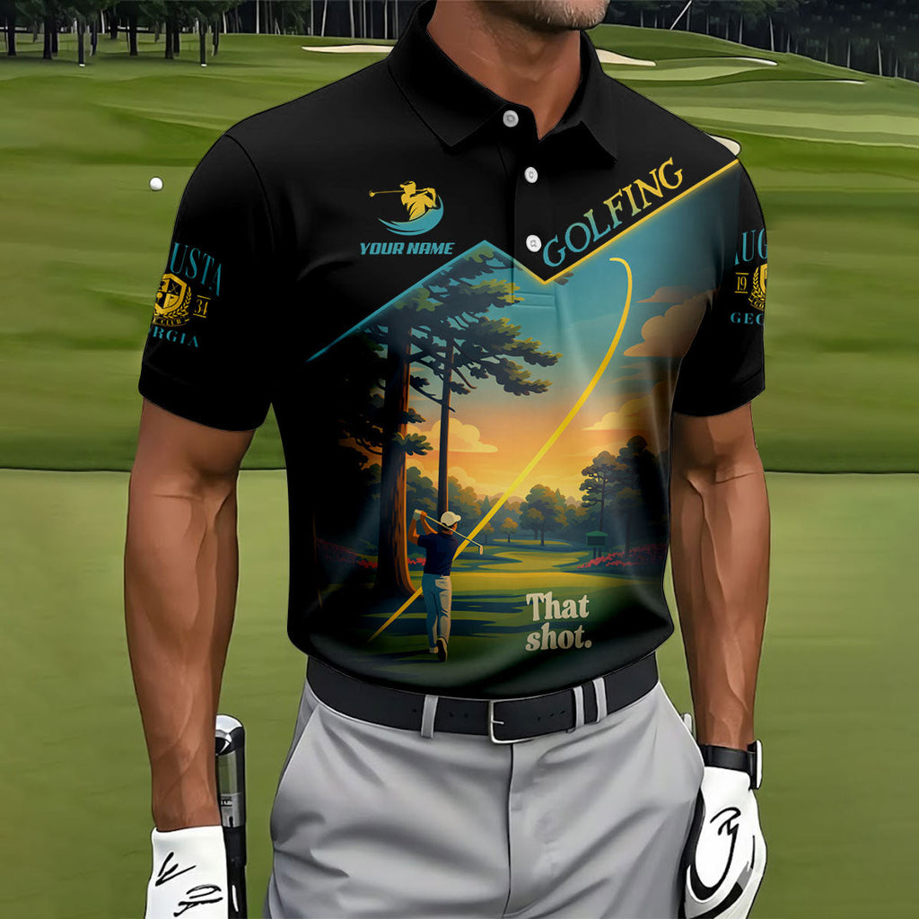 That Shot Augusta Georgia Golf Tournament Golf Shirts For Men, Performance Golf Shirt, Polo Shirts For Men