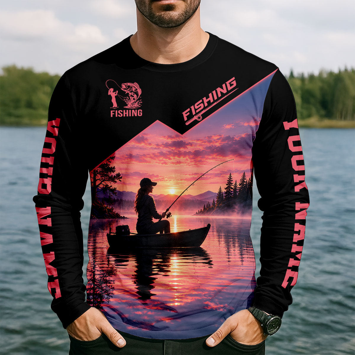 Move Over Boys Girl Shows How To Fish Pink UPF Shirt, Fishing Shirt For Men, Bass Fishing Shirt