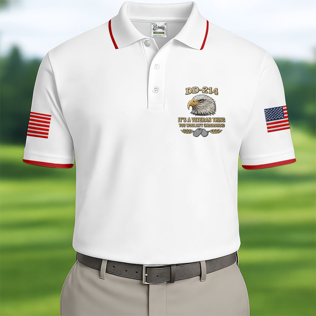 DD 214 Veteran Memorial Patriotic 4th Of July Golf Shirt, 250 Years Polo Shirts For Men