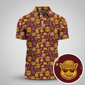 Major Tuddy Burgundy And Gold Sport Polo, American Football League Gift Ideas For Football Fans