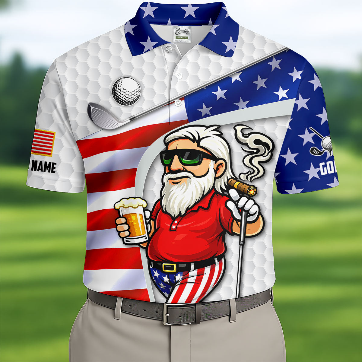 I Make Golf Ball And Beer Disappear Patriotic 4th Of July Funny Golf Shirt, 250 Years Golf Shirts For Men