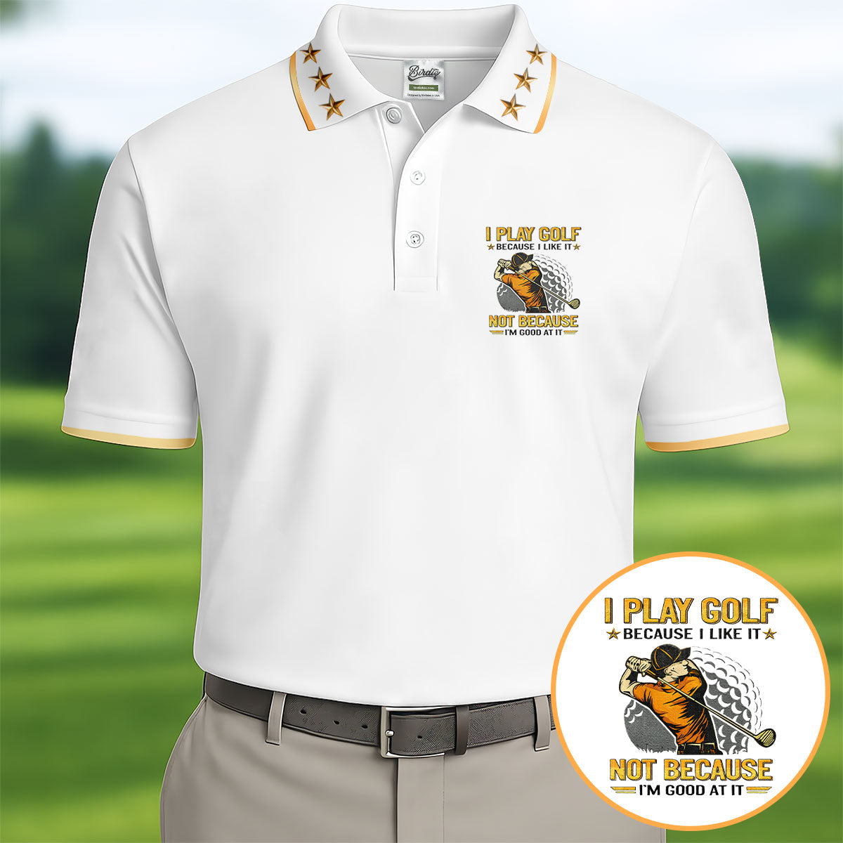 I Play Golf Because I Like It Not Because I'm Good At It Men Golf Shirt, Funny Golf Shirt, Golf Shirts For Men