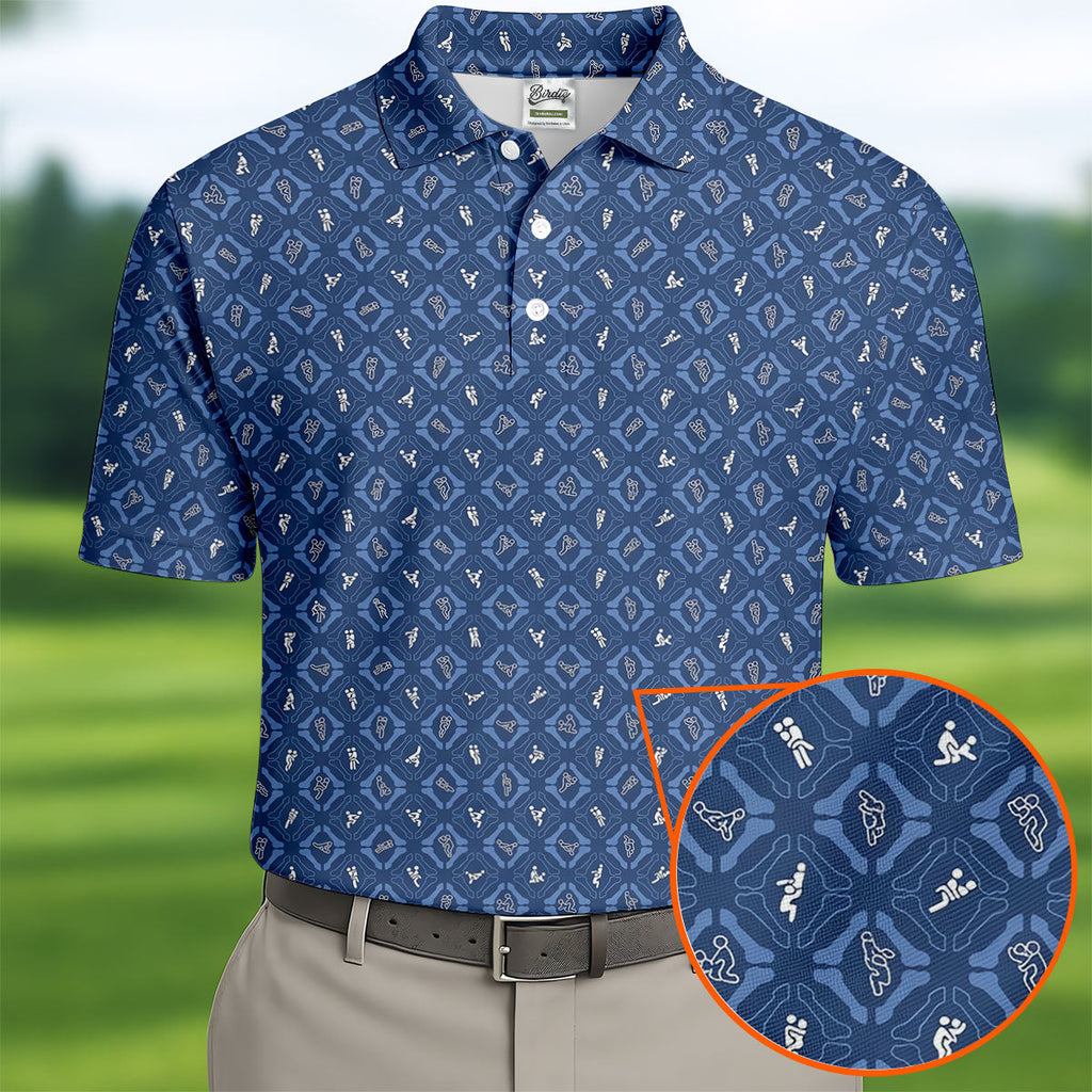 Dirty Funny Adult Humor Men's Funny Golf Shirts, Unique Gift For Golfer, Polo Shirts For Men