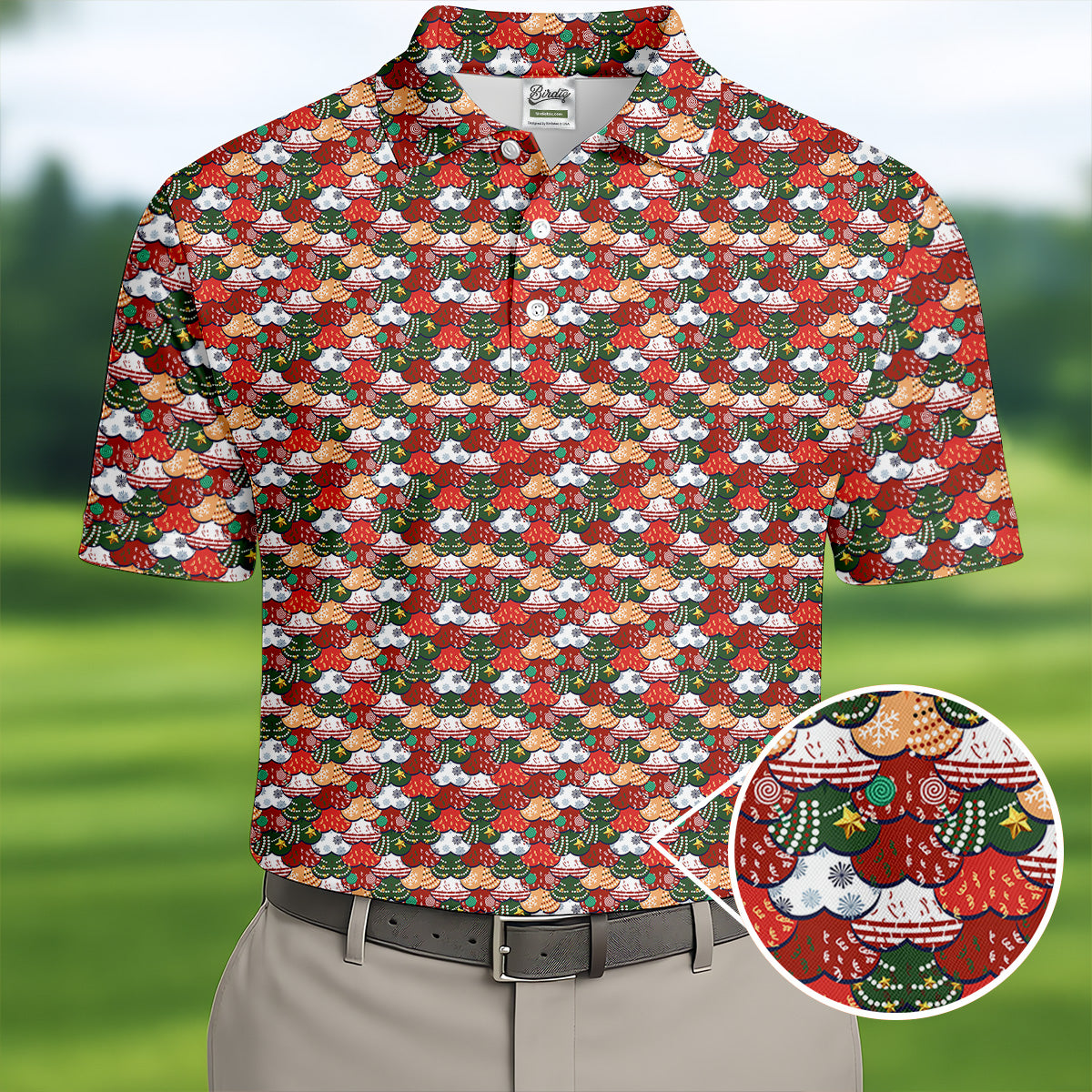 Fun Christmas Colorful Shirts For Men, Naughty Christmas Golf Shirt, Polo ShirtFor Men, Golfing Apparel