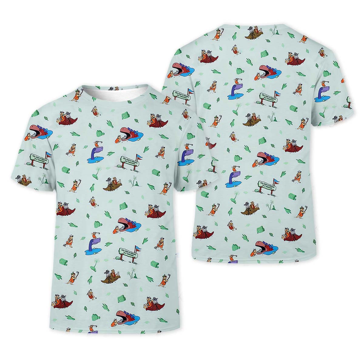 Playful Cartoon Golf Polo ShirtGolf Gifts For Men, Golf Gift Ideas