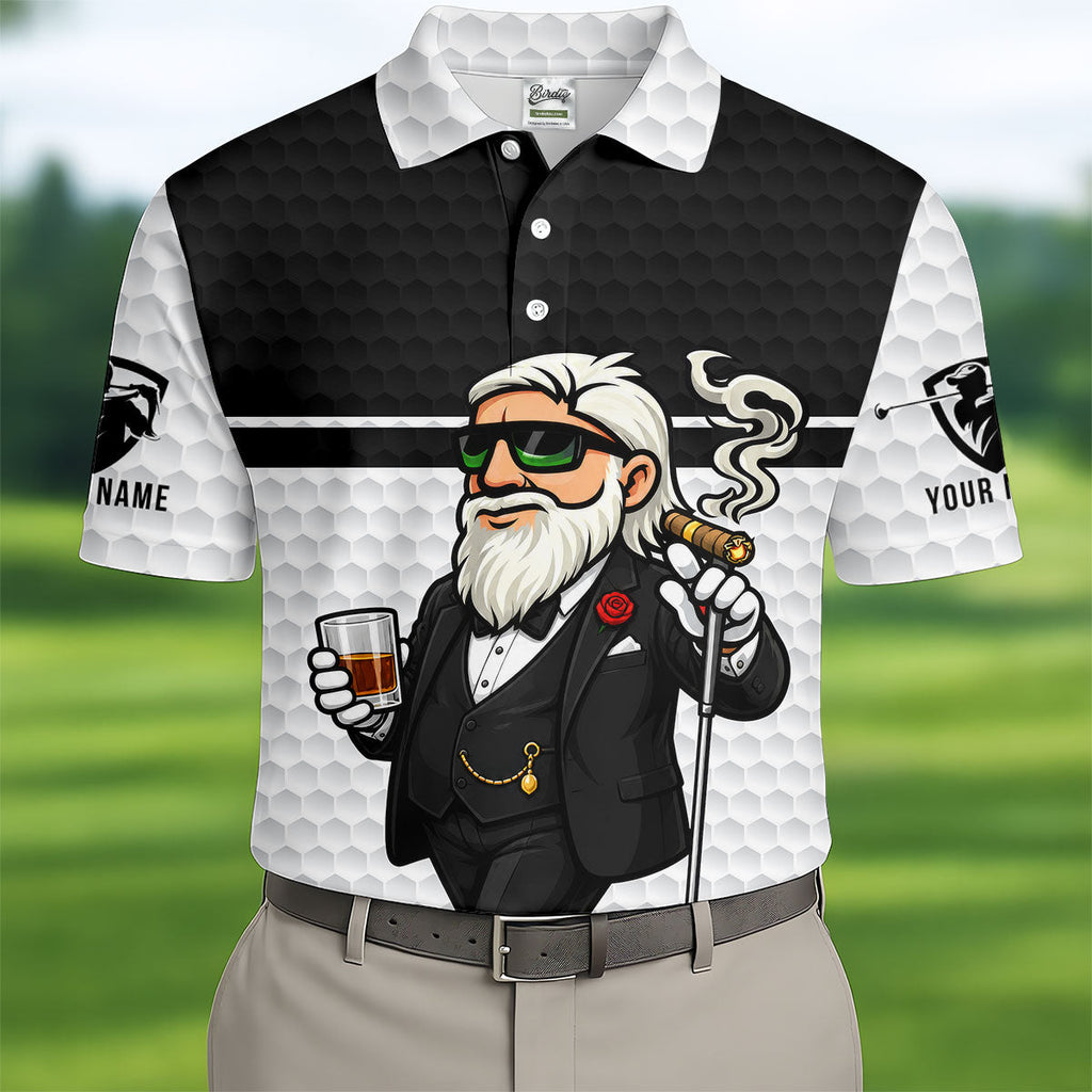 The Golf Father Golf Man Golf Ball Pattern Funny Golf Shirts, Father's Day Golf Shirt, Golf Gift For Dad