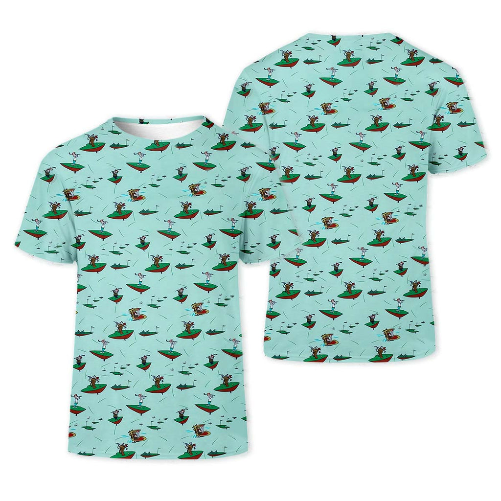 Playful Cartoon Golfer Golf Polo Shirt, Golf Gifts For Men, Golf Gift Ideas