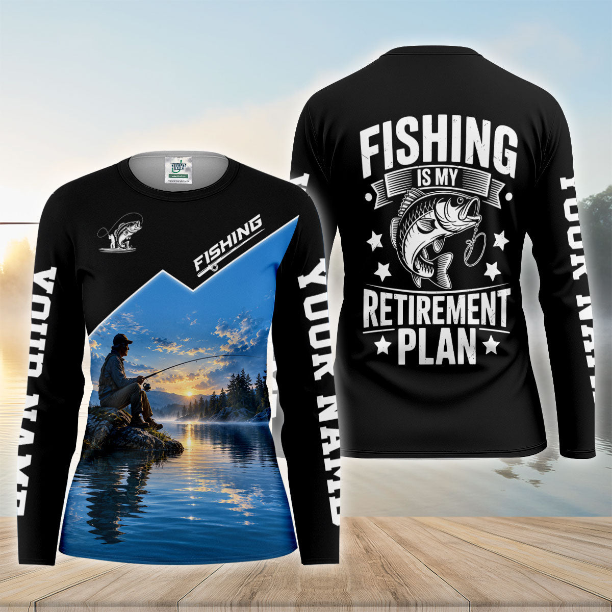 Fishing Is My Retirement Plan Bass Fishing UPF Shirt, Womens Fishing Shirt, Fishing Apparel