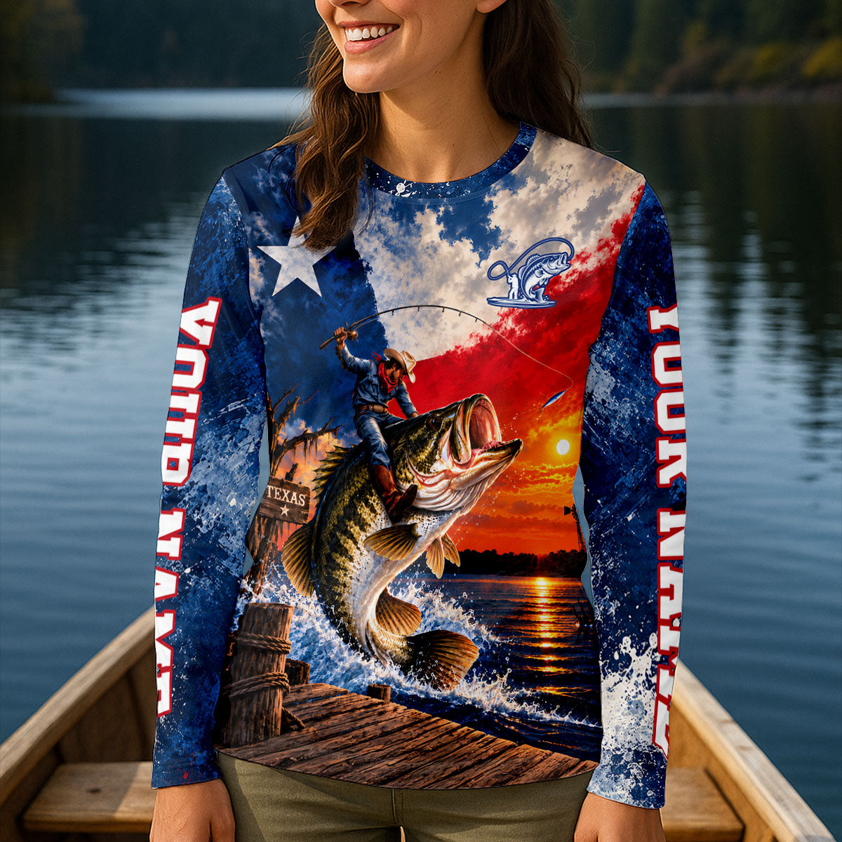 Everything Is Bigger In Texas Cowboy UPF Shirt, Fishing Shirts For Women, Fishing Shirt