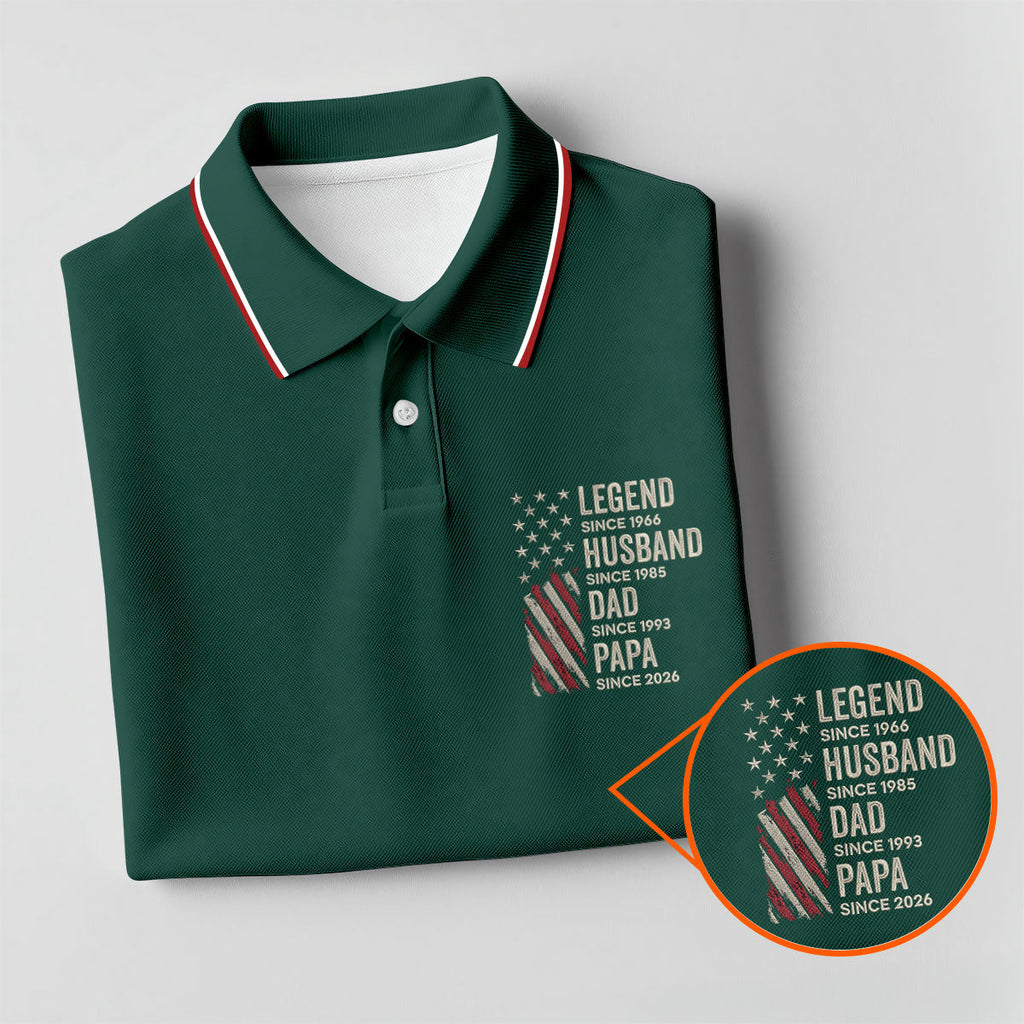 Legend Husband Dad Papa Father's Day Golf Shirt, Golf Gift For Dad, Gift Ideas For Grandpa