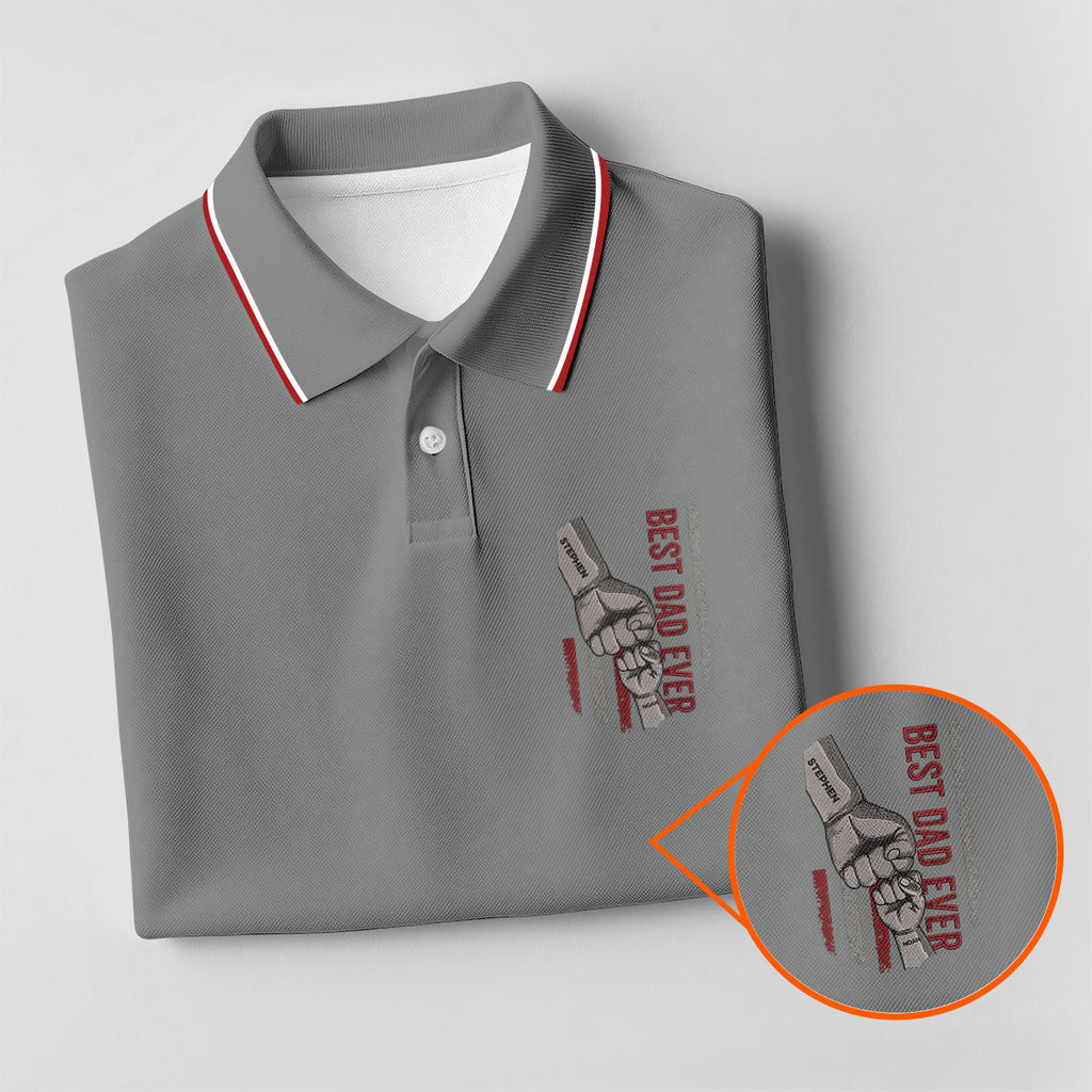Best Dad Ever Father's Day Golf Shirt, Golf Gift For Dad, Golf Shirts For Men