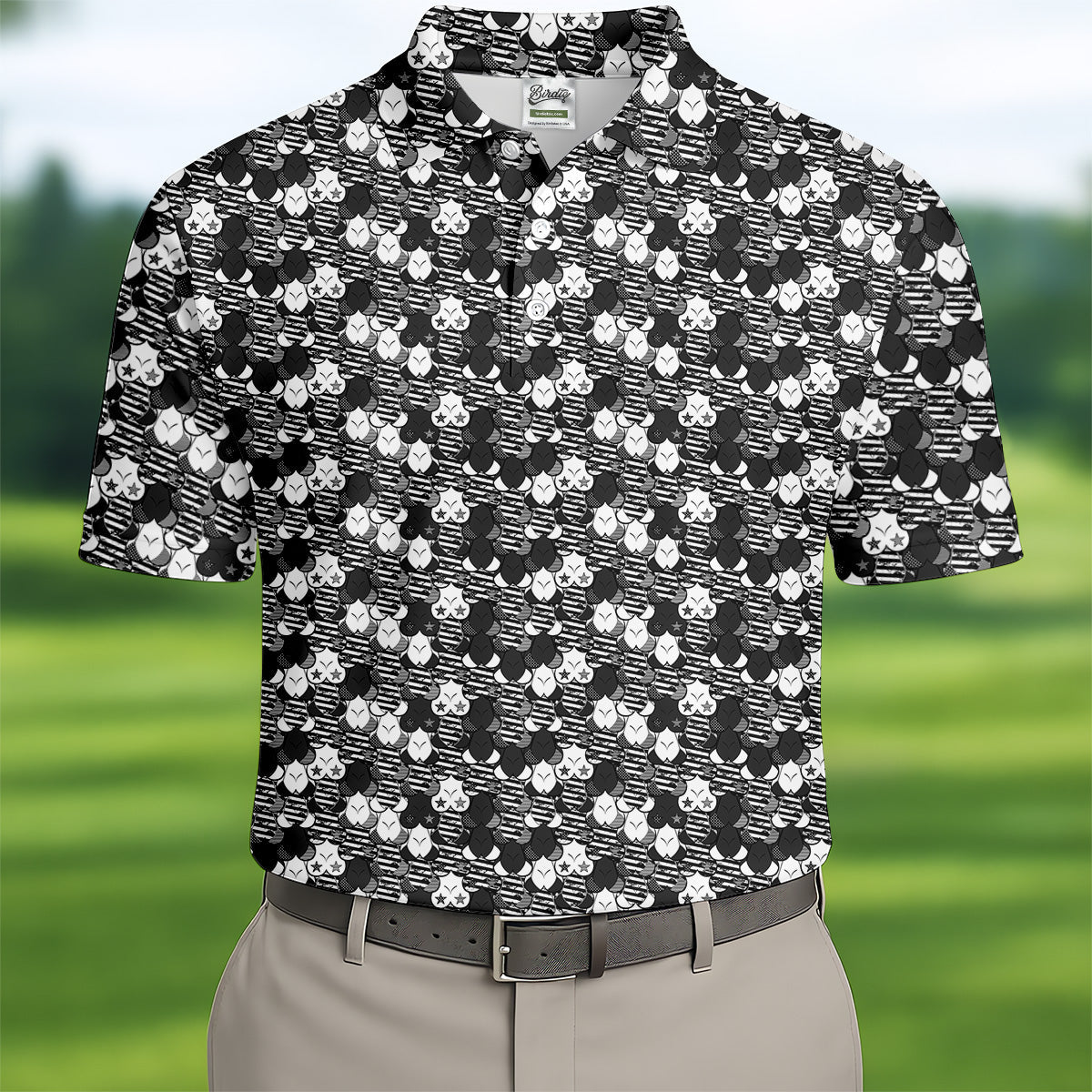 Black Funny Men's Golf Polo Shirt, Fun Golf Shirt For Men, Hilarious Golf Shirts, Mens Golf Gift