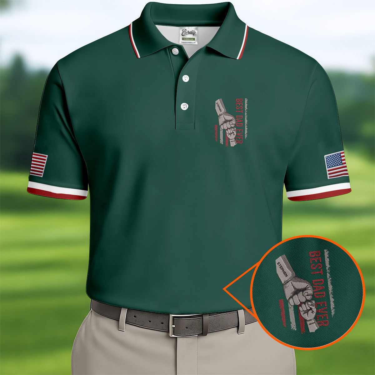 Best Dad Ever Father's Day Golf Shirt, Golf Gift For Dad, Golf Shirts For Men