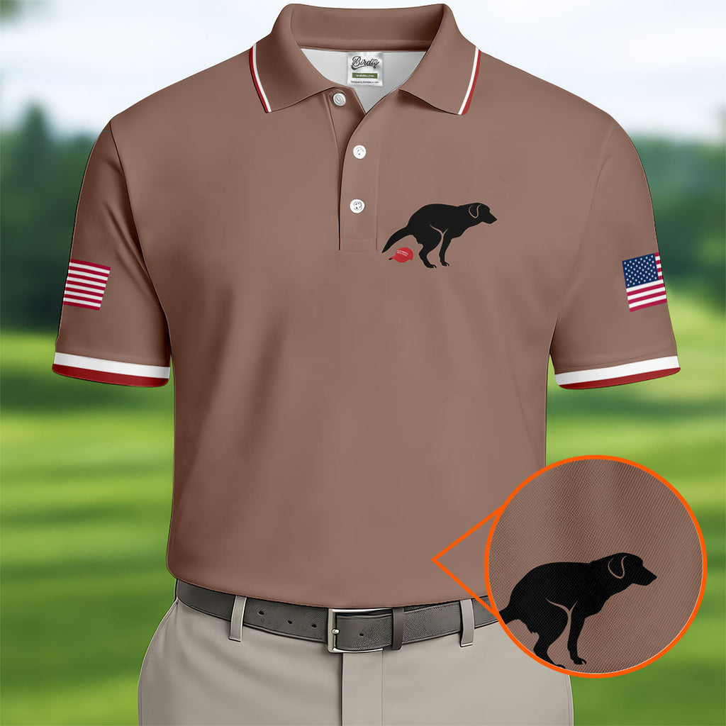 Funny Sarcastic Dog 250 Years Patriotic Golf Shirt, Golf Shirts For Men, 4th Of July Golf Shirt