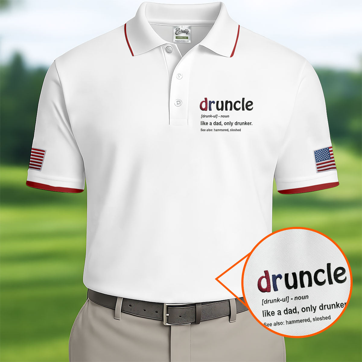Druncle Like A Dad Only Drunker Father's Day Golf Shirt, Men's Funny Golf Shirts, Golf Gift For Dad