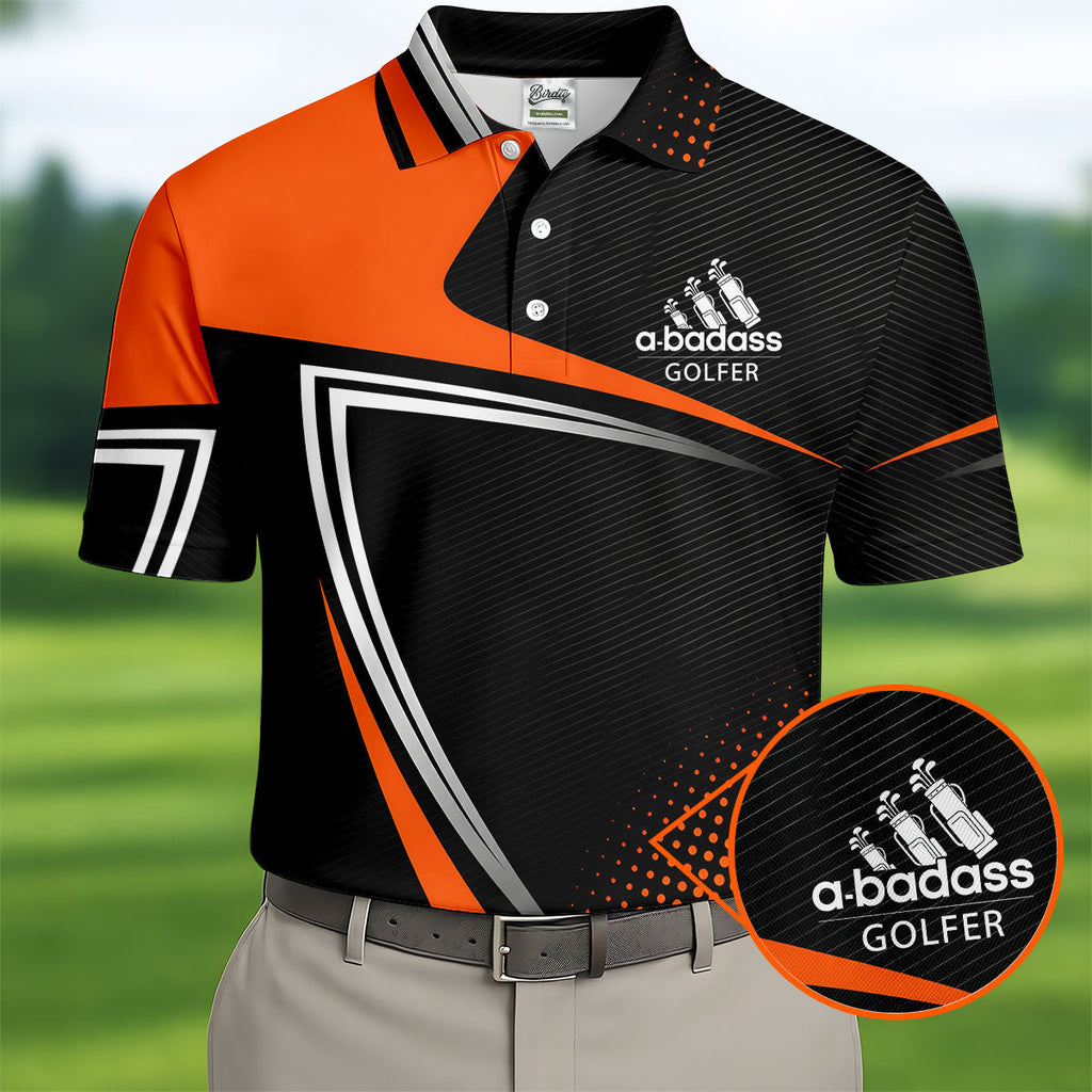 A Badass Golfer LGBT Support Golf Tops For Men, Gay Pride Month Celebrate Golf Shirts For Men