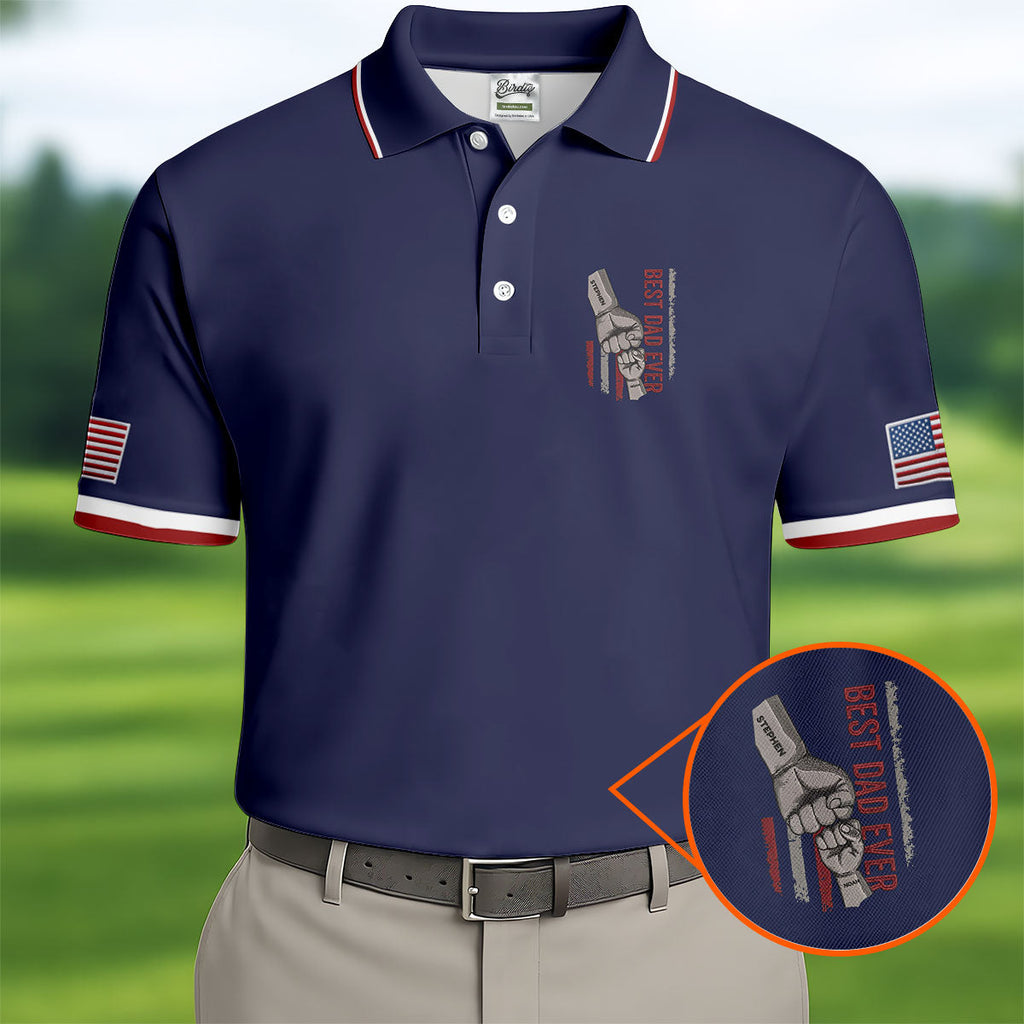 Best Dad Ever Father's Day Golf Shirt, Golf Gift For Dad, Golf Shirts For Men